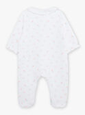 White floral print baby romper and bonnet FONNA_B / 23E0NFT1GRE000