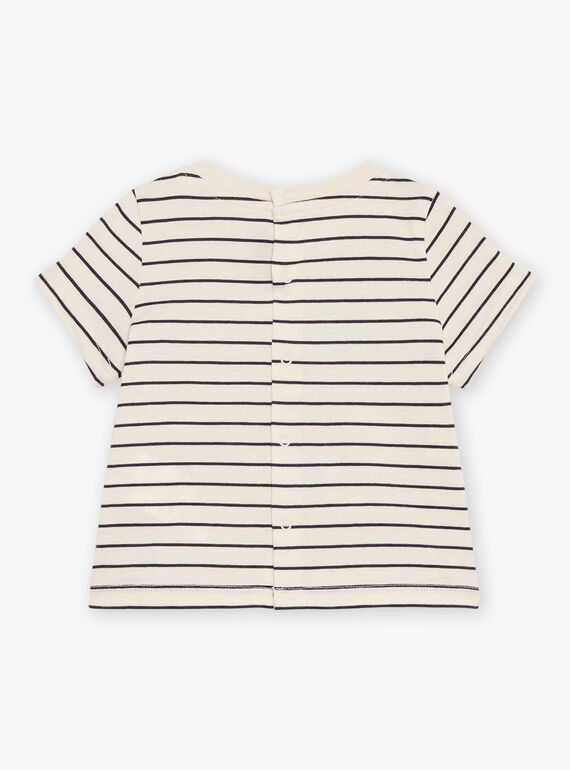 Stripe print t-shirt in light grey FATING / 23E1BGP1TMC007