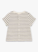 Stripe print t-shirt in light grey FATING / 23E1BGP1TMC007