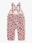 Off-white and red corduroy dungarees with floral print GAGAELLE / 23H1BFD1SAL001