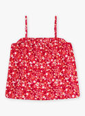 Fuchsia tank top with flower print child girl CAUDEBETTE 1 / 22E2PFT3DEB304