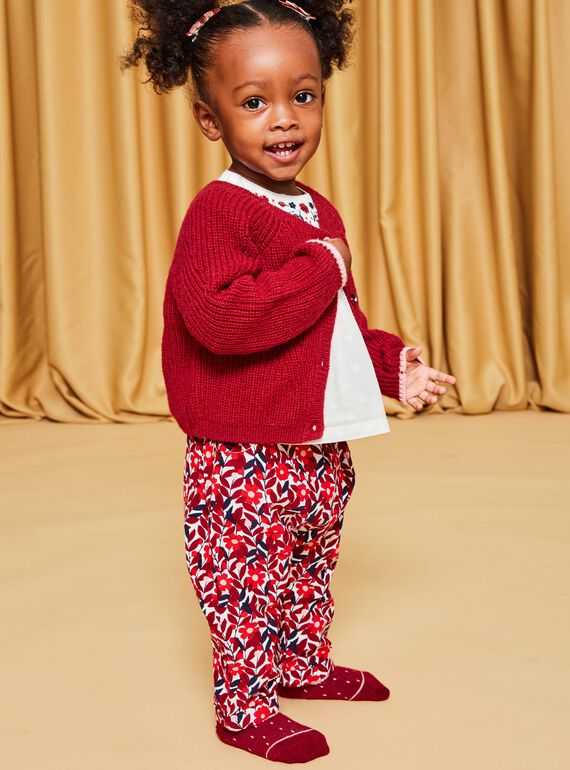 Floral print corduroy pants DAORIANE / 22H1BFX1PAN001