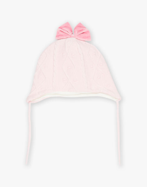 Light pink knit hat with bow DIPIPA / 22H4BFM2BON301