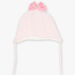 Light pink knit hat with bow