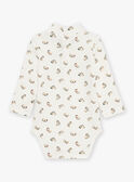 Off-white fleece bodysuit in dog print GAPUNLEY / 23H1BGQ1BOD001