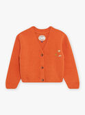 Orange chenille knit cardigan DOCARDETTE / 22H2PFF1CAR405