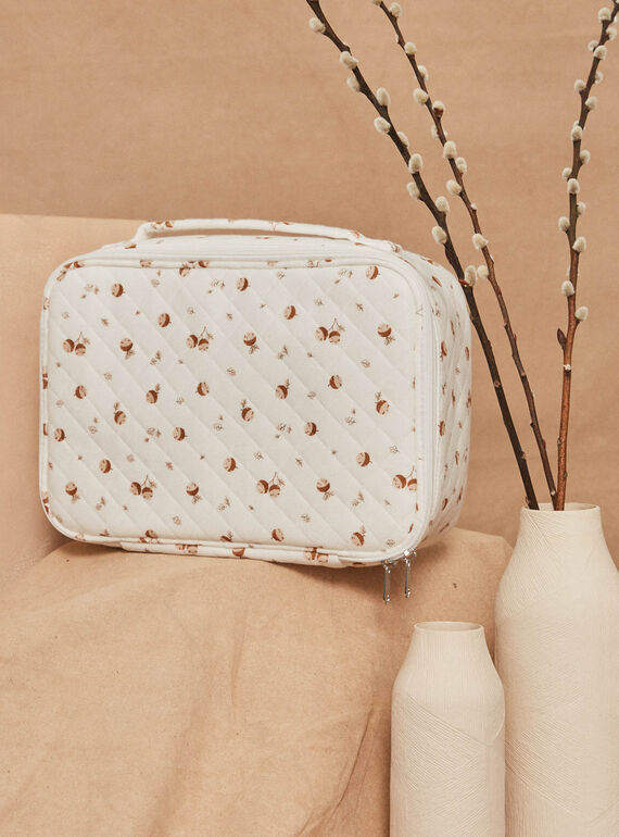 Ecru birth suitcase in fancy tubing GOBRIEN / 23H0AMB1TRN001
