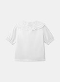 Ecru cotton poplin blouse LEBLOZETTE / 24H2PFJ1CHE001