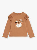 Brown swan T-shirt GLITUETTE / 23H2PFR2TML817