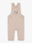 Beige overalls with fancy print baby boy BADARWIN / 21H1BG21SALA013