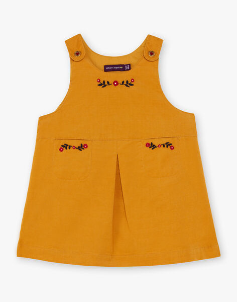Baby girl saffron yellow dress BAESTELLE / 21H1BF51CHS109