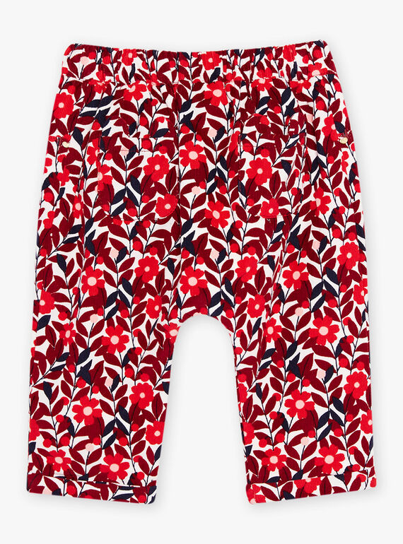 Floral print corduroy pants DAORIANE / 22H1BFX1PAN001