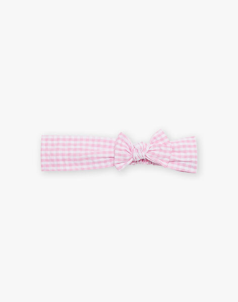 Ecru headband with gingham print FASINDY / 23E4BFS2BAN001