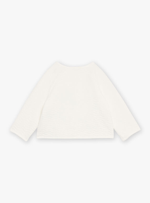 Reversible ecru cardigan in tubique GACOLINE / 23H1BF81CAR001