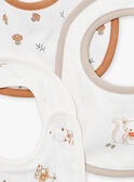 3 ecru jersey bibs LOCHAN / 24H0AM11BAV001