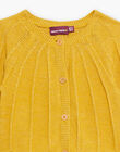 Fancy mustard knit cardigan DACORINE / 22H1BFD1CAR107
