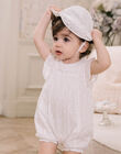 Baby girl white embroidered poplin romper CAJENNY / 22E1BFH1BAR001