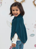 Girl's duck blue poncho BOFIONETTE / 21H2PF91PON714