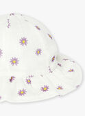 Flower-print ecru bob in cotton gauze LAANNA / 24H4BFI2CHA001