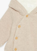 Beige knit hooded jacket GOERY / 23H0CML1VESI812