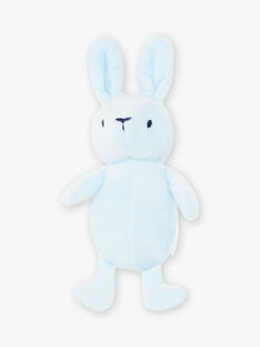 Baby boy two-tone velvet romper with rabbit and plush print BECHARLES / 21H5BG71GREC202