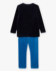 Blue velvet pyjamas with work animation DECHANAGE / 22H5PG24PYJ705