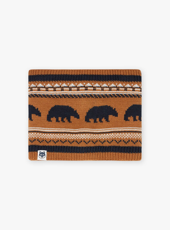 Jacquard knitted snood child boy BICOUAGE / 21H4PGE2SNO804