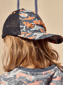 Blue cap with sharks print FLYTOAGE / 23E4PGR1CHAC226