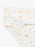 Ecru swim diaper with floral print KITHALIE / 24E4BFG1MM1001