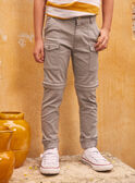 Grey cargo trousers KOZIPAGE / 24E3PGD1PAN218