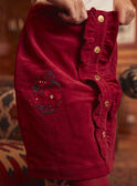 Red velvet skirt GLEJUPETTE / 23H2PFQ1JUPF506