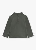 Long-sleeved grey-green fleece T-shirt GAPADOU / 23H1BGQ1TML631