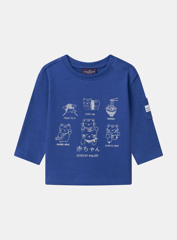 Blue TEE SHIRT LS MACONNOR / 25E1BG81TMLC209