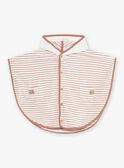 Beige hooded bathing cap with stripe print GEJOËL / 23H5BG11CDB080