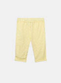 Embroidered yellow trousers KALOUNA / 24E1BFD1PANB104