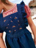 Embroidered denim dress child girl CARLETTE / 22E2PF71CHSP274