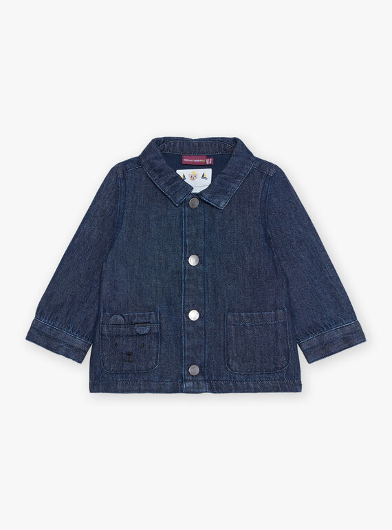 Blue denim jacket with 3D animation ears FILEON / 23E1BG52VESP269