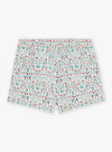 Child girl's flowery denim shorts CUISHOETTE / 22E2PFJ1SHO632