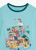 Blue pyjama set with pirate design for child boy CAPIRAGE / 22E5PG45PYJC215