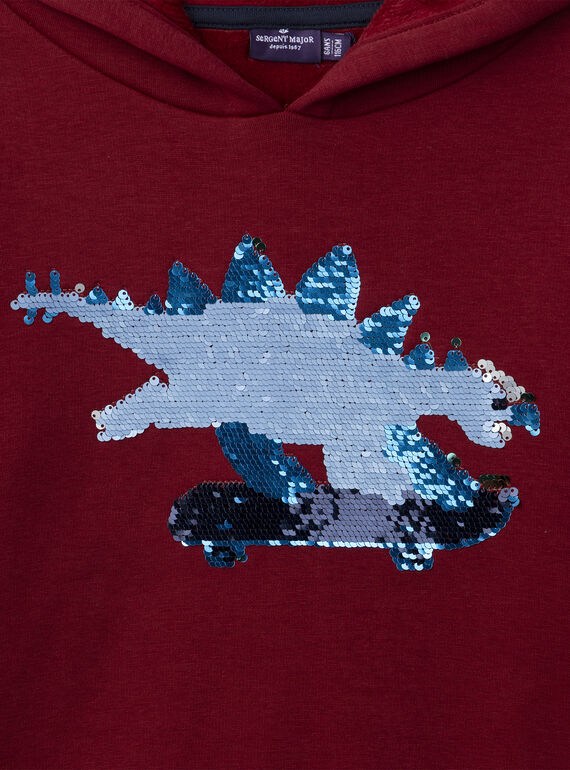 Dark red SWEAT SHIRT NMESKAGE / 25H3PGI1SWE504