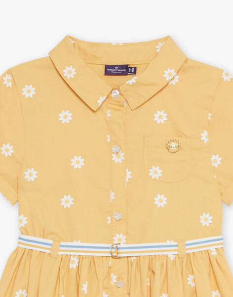 Yellow floral print shirt dress FASOLETTE / 23E2PF82ROBB105