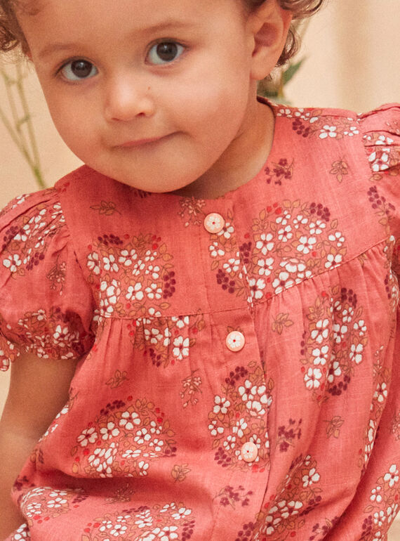 Printed terracotta jumpsuit KANELA / 24E1BFE1CBLE415