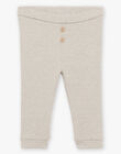 Beige knit top and pants set with long sleeves DOMEN / 22H0CMI1ENS001