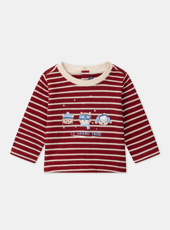 Burgundy TEE SHIRT LS LASAMUEL / 24H1BGR1TML501