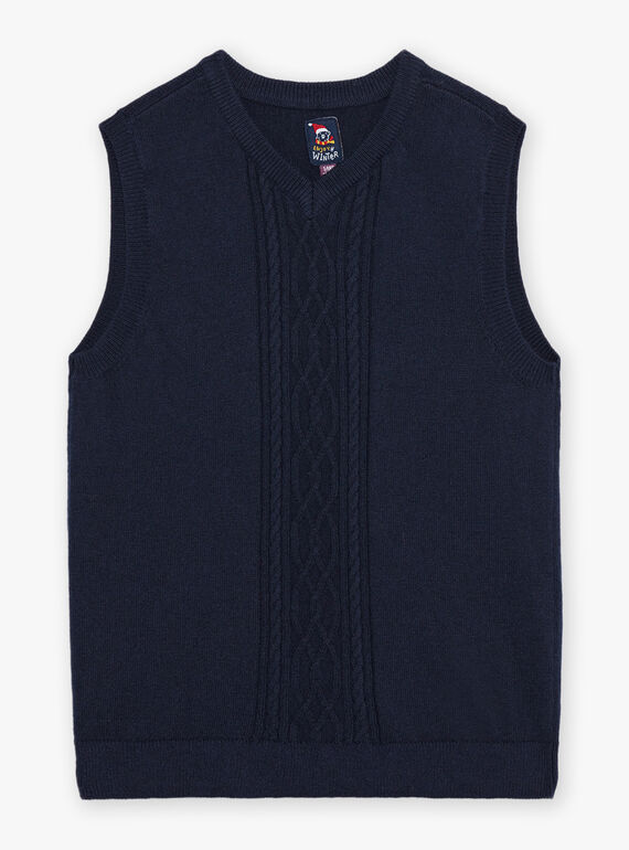 Sleeveless cable knit sweater DUPULAGE / 22H3PG61PSMC205
