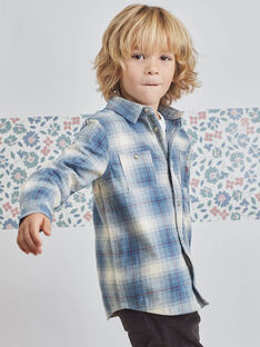Baby Boy's Blue Tartan Shirt BOPLOAGE / 21H3PGO1CHMC233