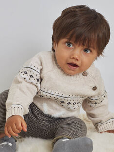 Baby Boy's Mottled Beige Rabbit Sweater BASEANNY / 21H1BGO1PULA011