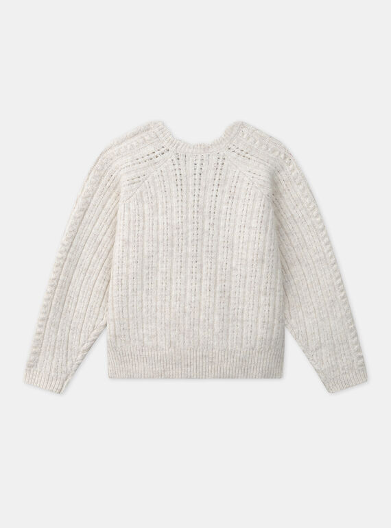 Heathered off white CARDIGAN LUCARDETTE / 24H2PFM1CAR006