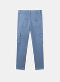 Frosted blue slim-fit cargo pants LESLIMAGE / 24H3PGJ1PANC206