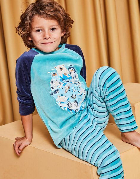 T-shirt and pants pyjama set in velvet DOPOLAGE / 22H5PGW1PYJ714